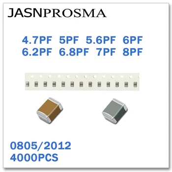 JASNPROSMA 4000 kom 0805 2012 COG /NPO RoHS 50 0.5% 5% 4.7 PF 5PF 5.6 PF 6PF 6.2 PF 6.8 PF 7PF 8PF SMD Kondenzator visoke kvalitete