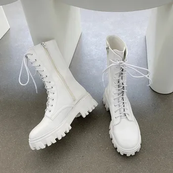 Nove jesensko-zimske čizme do sredine kavijara, ženske trendy cipele 