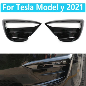 Automobili Prednji maglenka Zaštitni Poklopac Vjetar Nož Spojler Za Tesla 2021-2022 Model Y ABS Dekorativna Naljepnica Nož