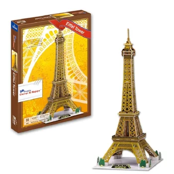 3D proizvodnja zagonetka model zgrade igračka La Tour Eiffel tower Pariz Francuska Tajnih ponuda svjetski poznata arhitektura rođendanski poklon 1 kom
